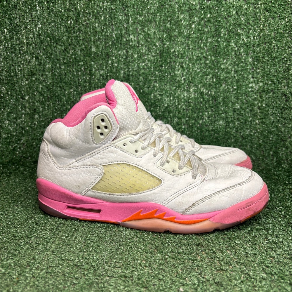Air Jordan 5‎ Retro GS Leather Athletic Sneaker Pinksicle White Womens 7.5 (6Y)